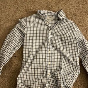 Blue and white button down